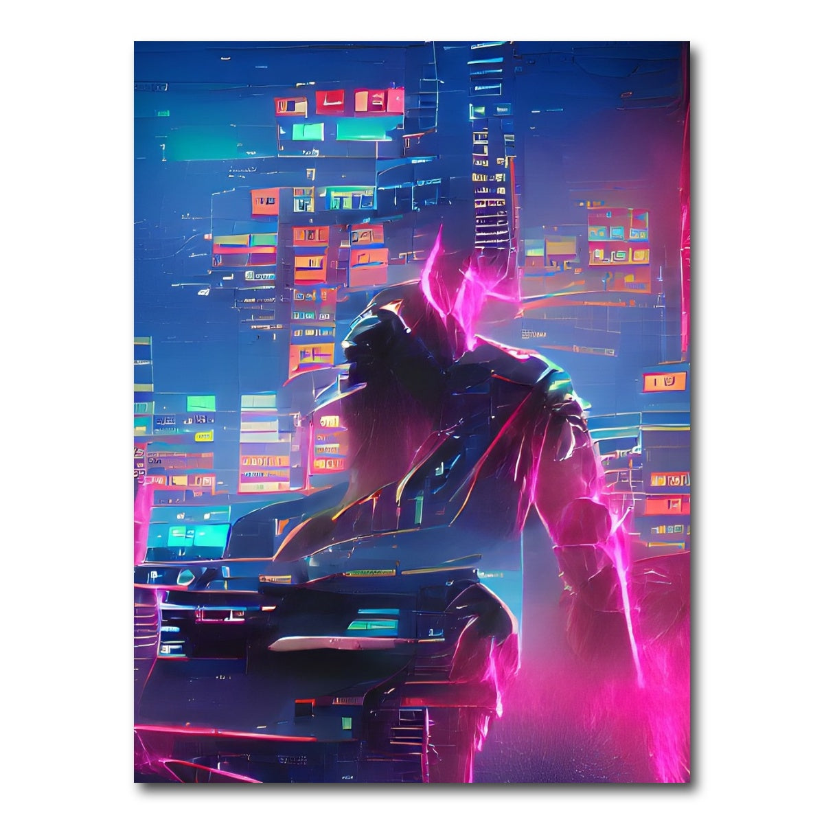 AUTO-MOCKUP WHITE | Futuristic | 1 Piece | Gallery Wrap Canvas | group=3x4