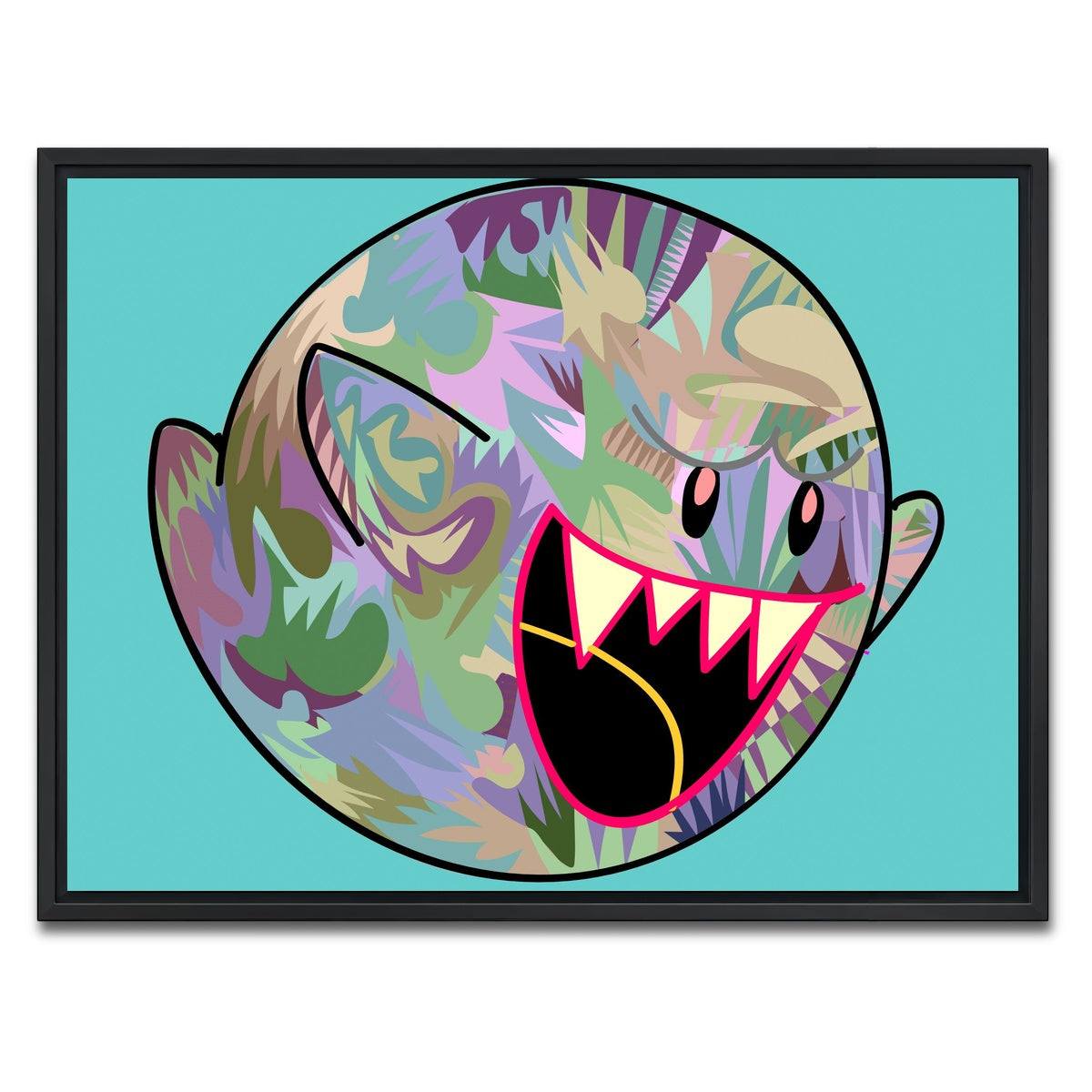 AUTO-MOCKUP WHITE | GHOST Fangs | 1 Piece | Black Framed Canvas | group=4x3