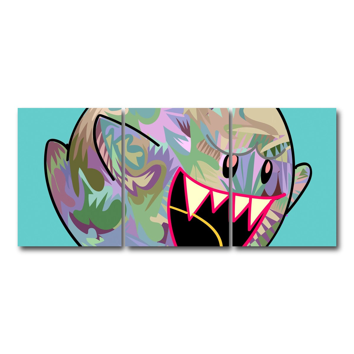 AUTO-MOCKUP WHITE | GHOST Fangs | 3 Piece | Gallery Wrap Canvas | group=18x24