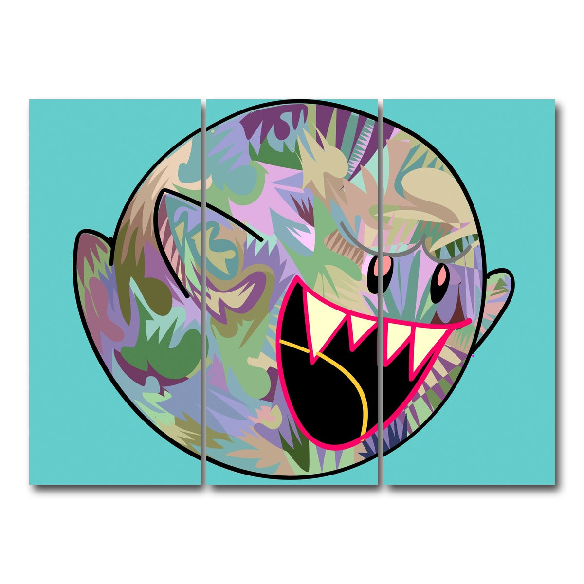 AUTO-MOCKUP WHITE | GHOST Fangs | 3 Piece | Gallery Wrap Canvas | group=8x18