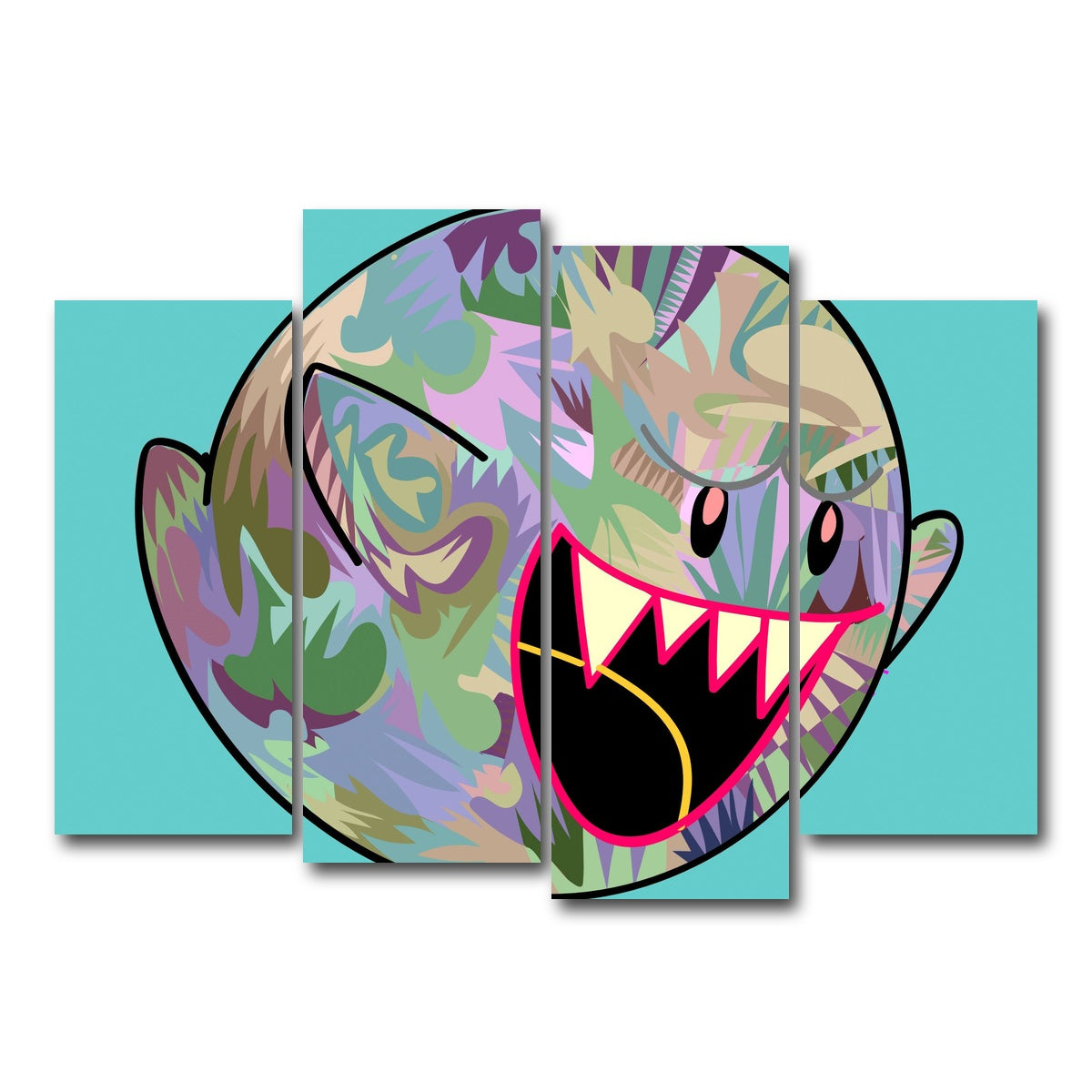 AUTO-MOCKUP WHITE | GHOST Fangs | 4 Piece | Gallery Wrap Canvas | group=4_normal