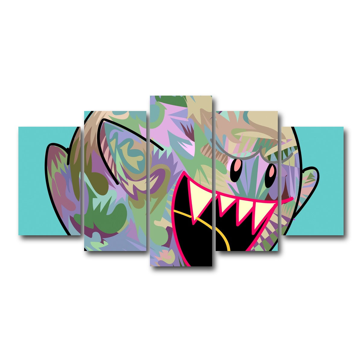 AUTO-MOCKUP WHITE | GHOST Fangs | 5 Piece | Gallery Wrap Canvas | group=5_normal