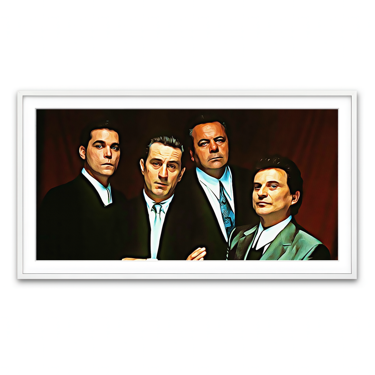 Framed Print 2x1 White