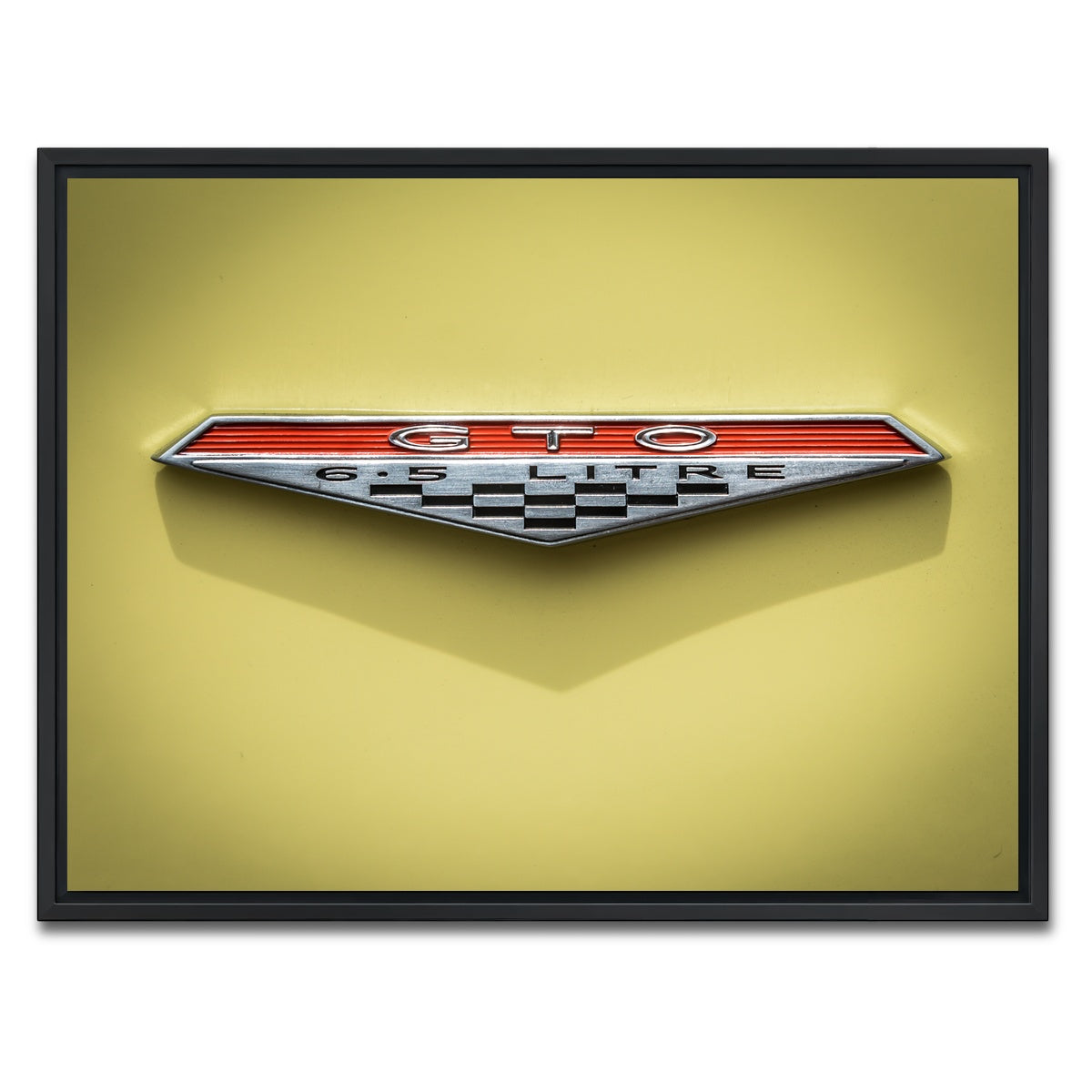 AUTO-MOCKUP WHITE | GTO Emblem | 1 Piece | Black Framed Canvas | group=4x3