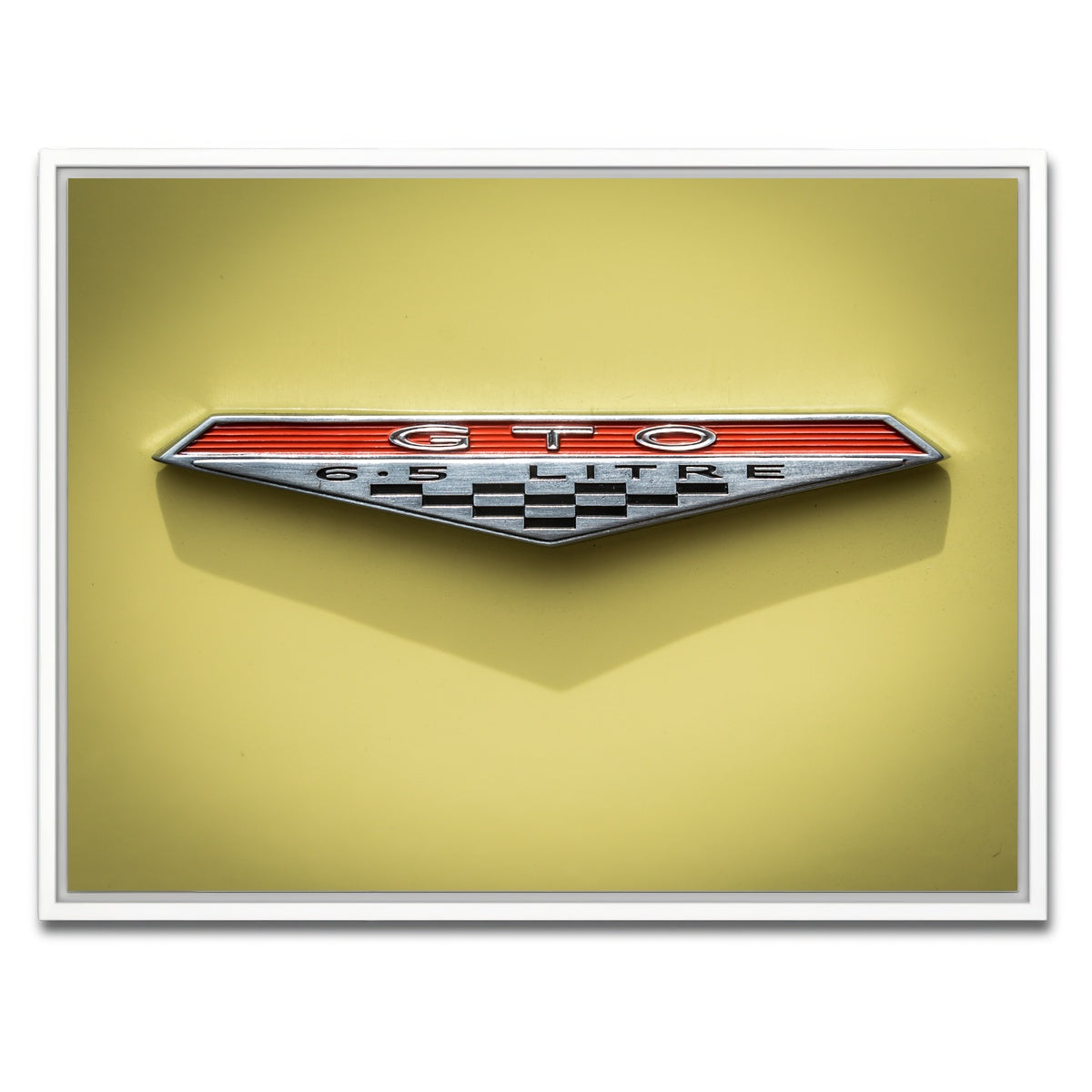 AUTO-MOCKUP WHITE | GTO Emblem | 1 Piece | White Framed Canvas | group=4x3