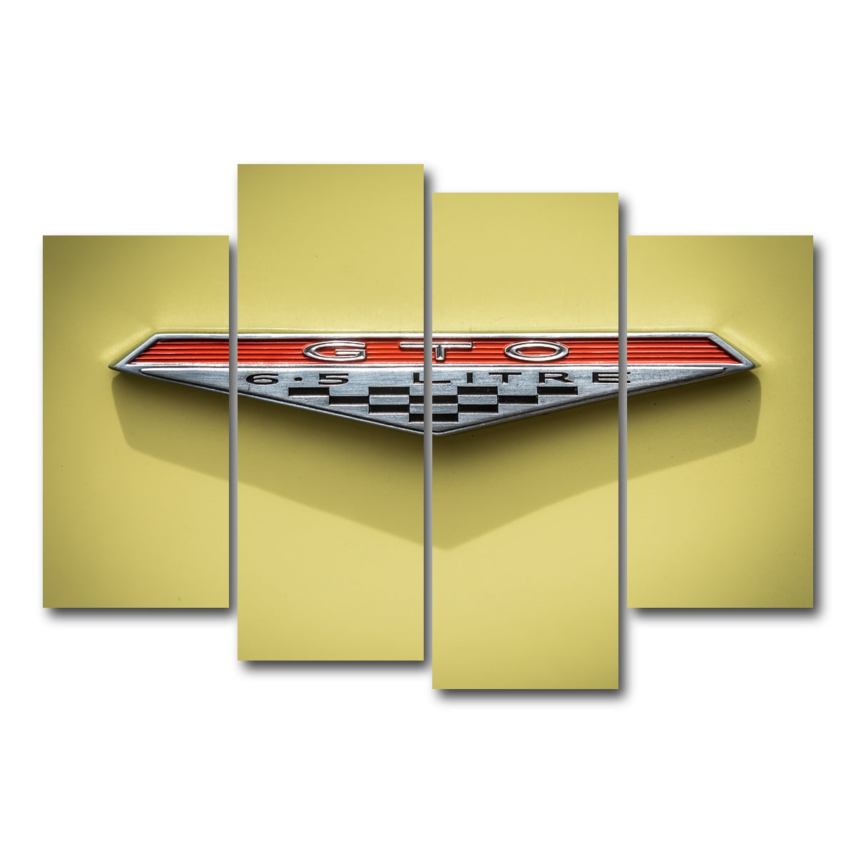 AUTO-MOCKUP WHITE | GTO Emblem | 4 Piece | Gallery Wrap Canvas | group=4_short