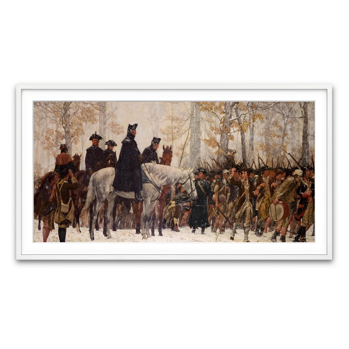 Framed Print 2x1 White