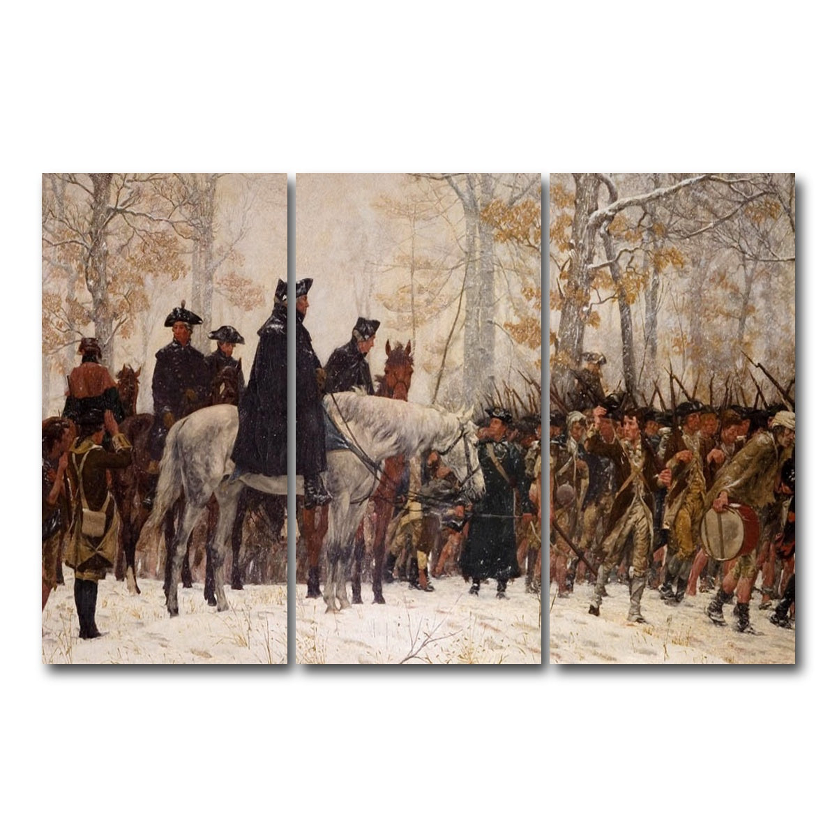 AUTO-MOCKUP WHITE | GW Revolutionary War | 3 Piece | Gallery Wrap Canvas | group=12x24