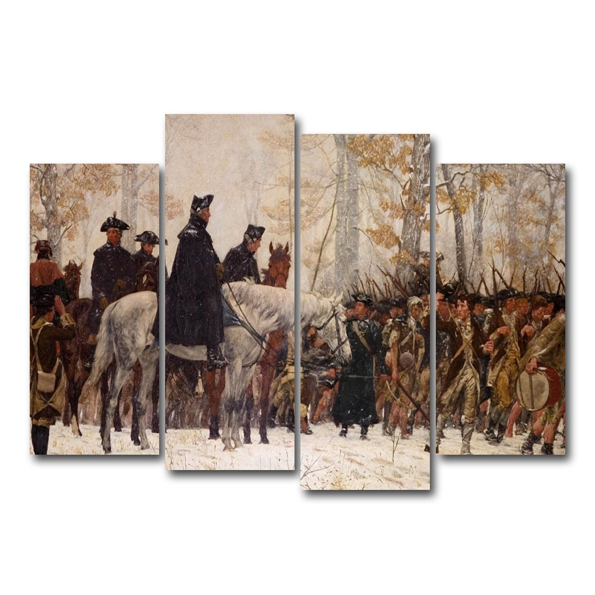 AUTO-MOCKUP WHITE | GW Revolutionary War | 4 Piece | Gallery Wrap Canvas | group=4_normal