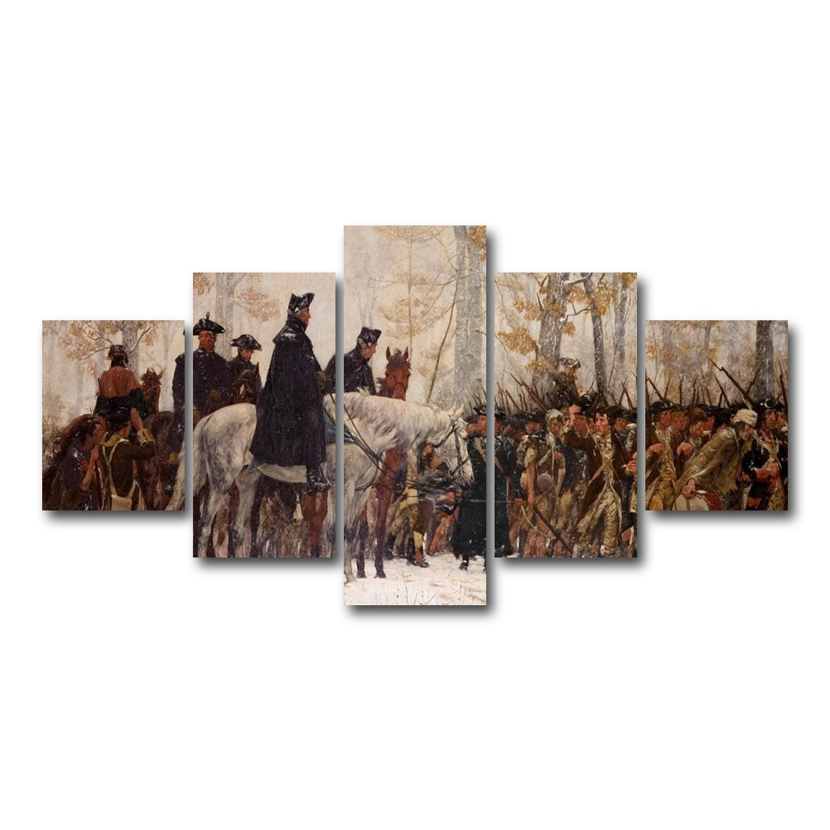 AUTO-MOCKUP WHITE | GW Revolutionary War | 5 Piece | Gallery Wrap Canvas | group=5_short