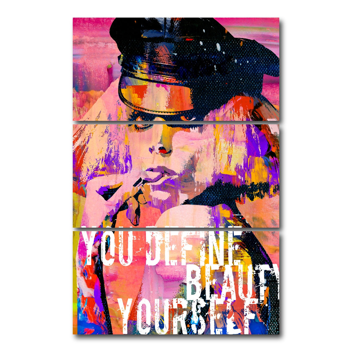 AUTO-MOCKUP WHITE | Gaga Graffiti | 3 Piece | Gallery Wrap Canvas | group=12x24_stacked