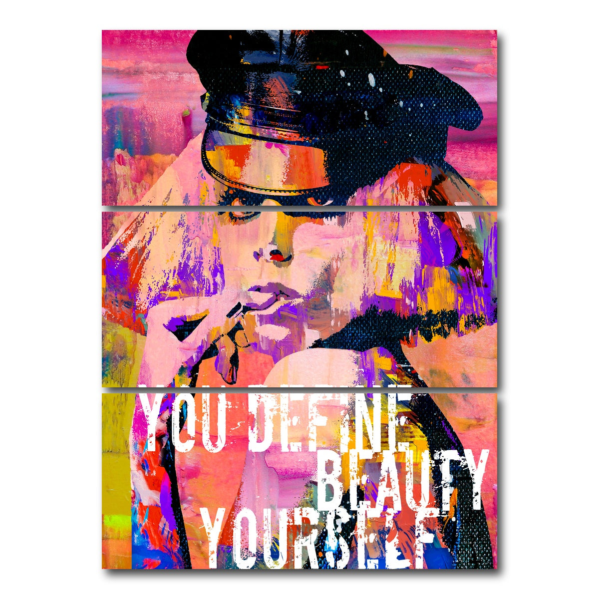 AUTO-MOCKUP WHITE | Gaga Graffiti | 3 Piece | Gallery Wrap Canvas | group=8x18_stacked