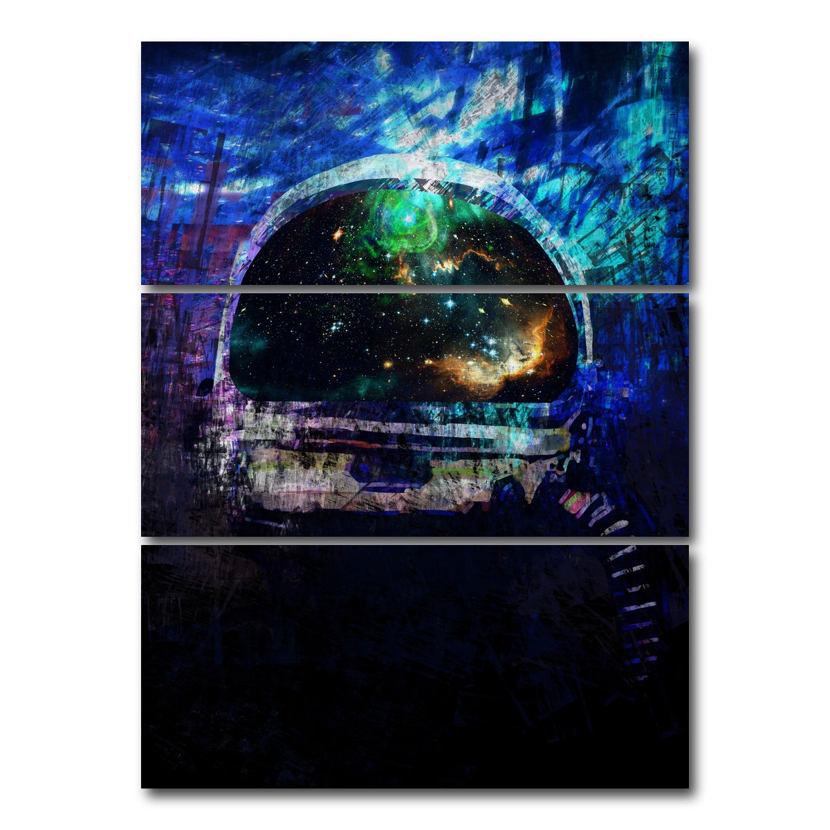 AUTO-MOCKUP WHITE | Galaxy Glow 1 | 3 Piece | Gallery Wrap Canvas | group=8x18_stacked