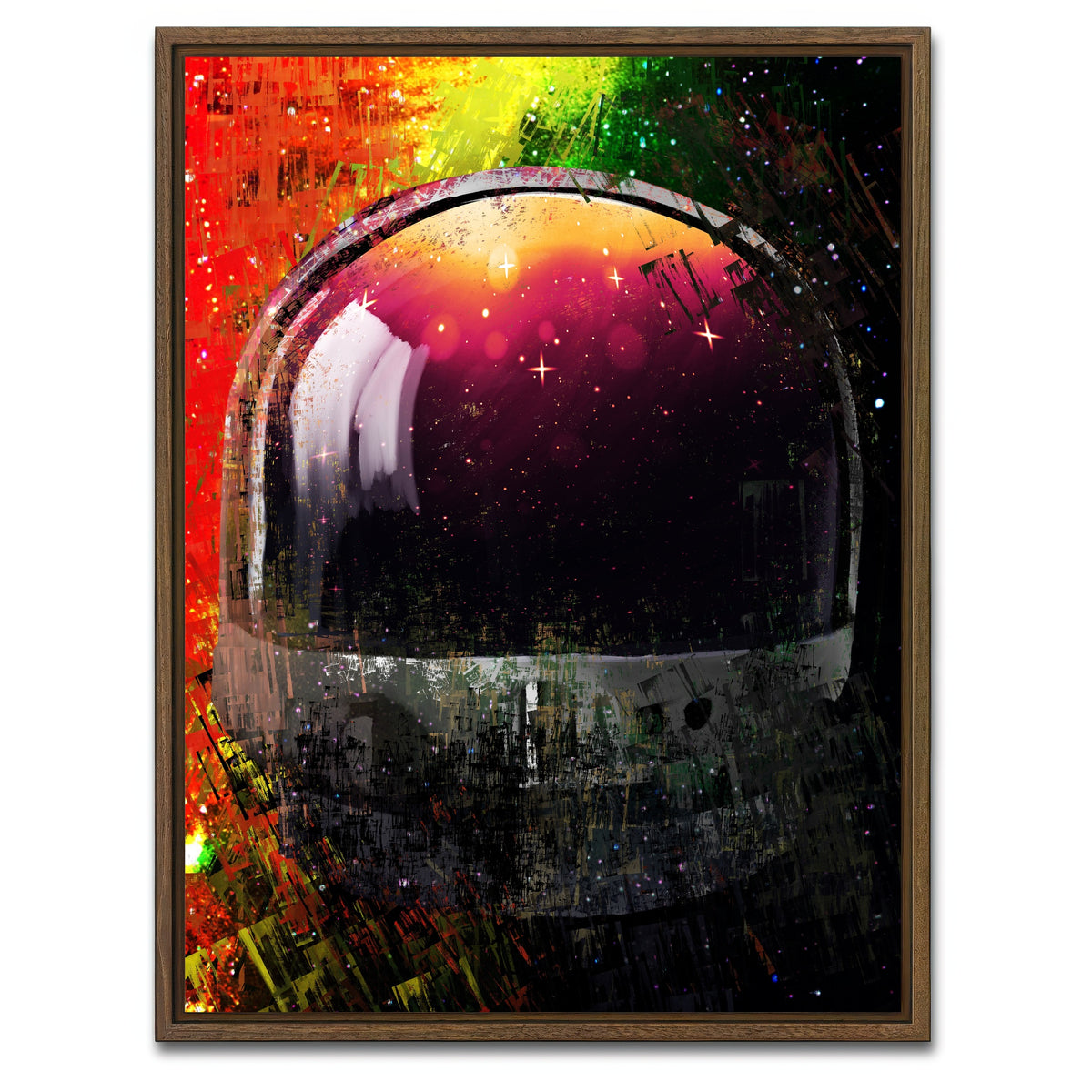 AUTO-MOCKUP WHITE | Galaxy Glow 2 | 1 Piece | Walnut Framed Canvas | group=3x4