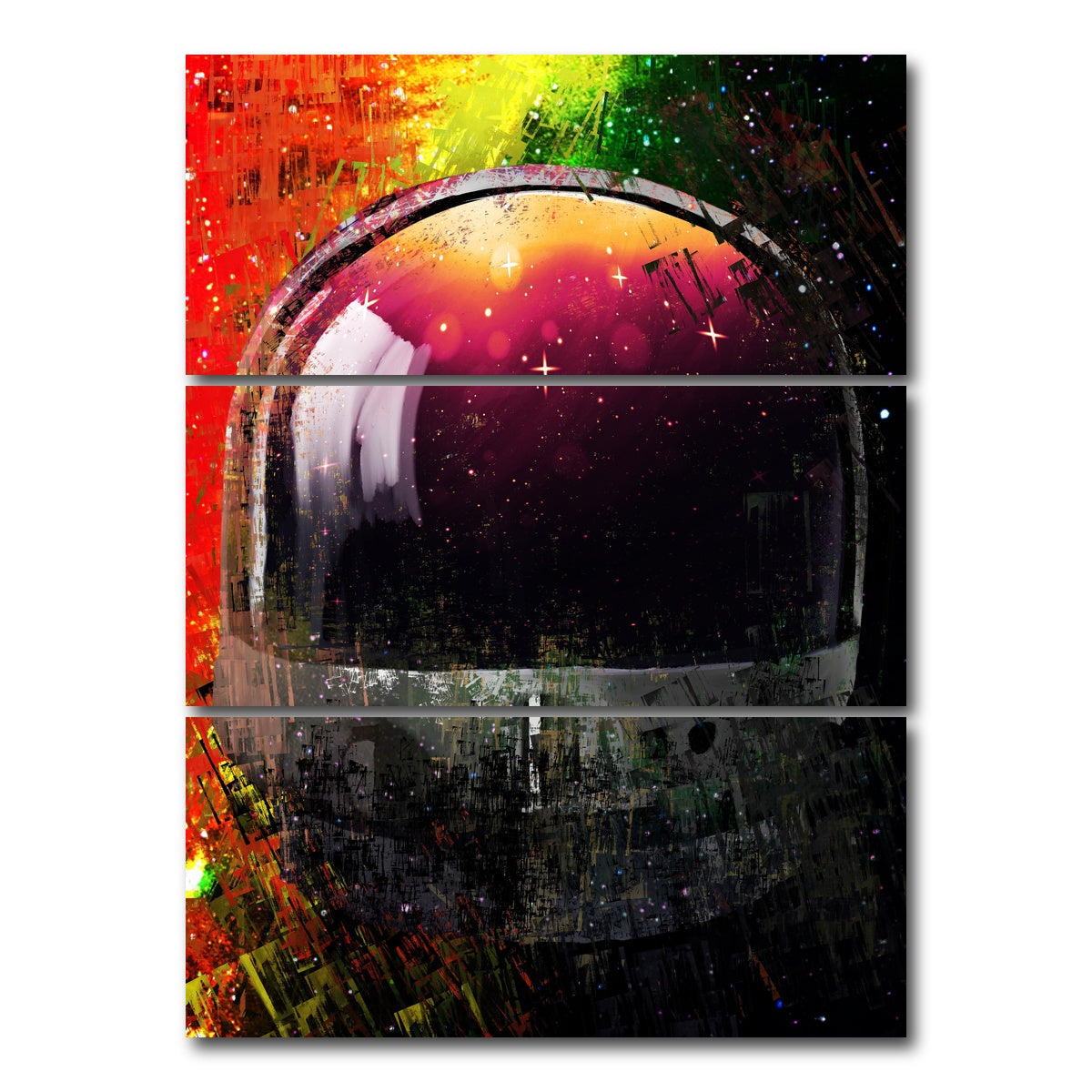 AUTO-MOCKUP WHITE | Galaxy Glow 2 | 3 Piece | Gallery Wrap Canvas | group=8x18_stacked