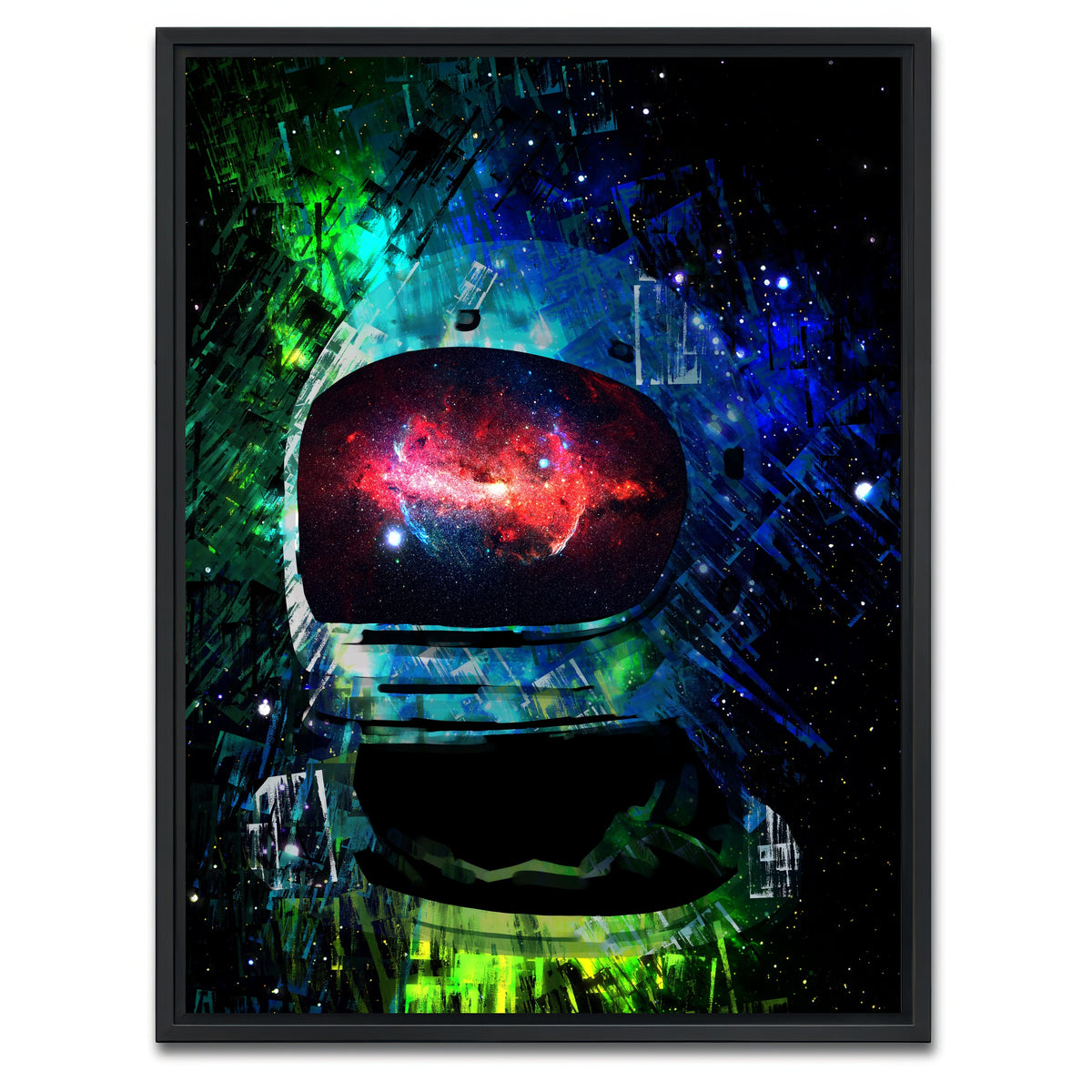 AUTO-MOCKUP WHITE | Galaxy Glow 3 | 1 Piece | Black Framed Canvas | group=3x4