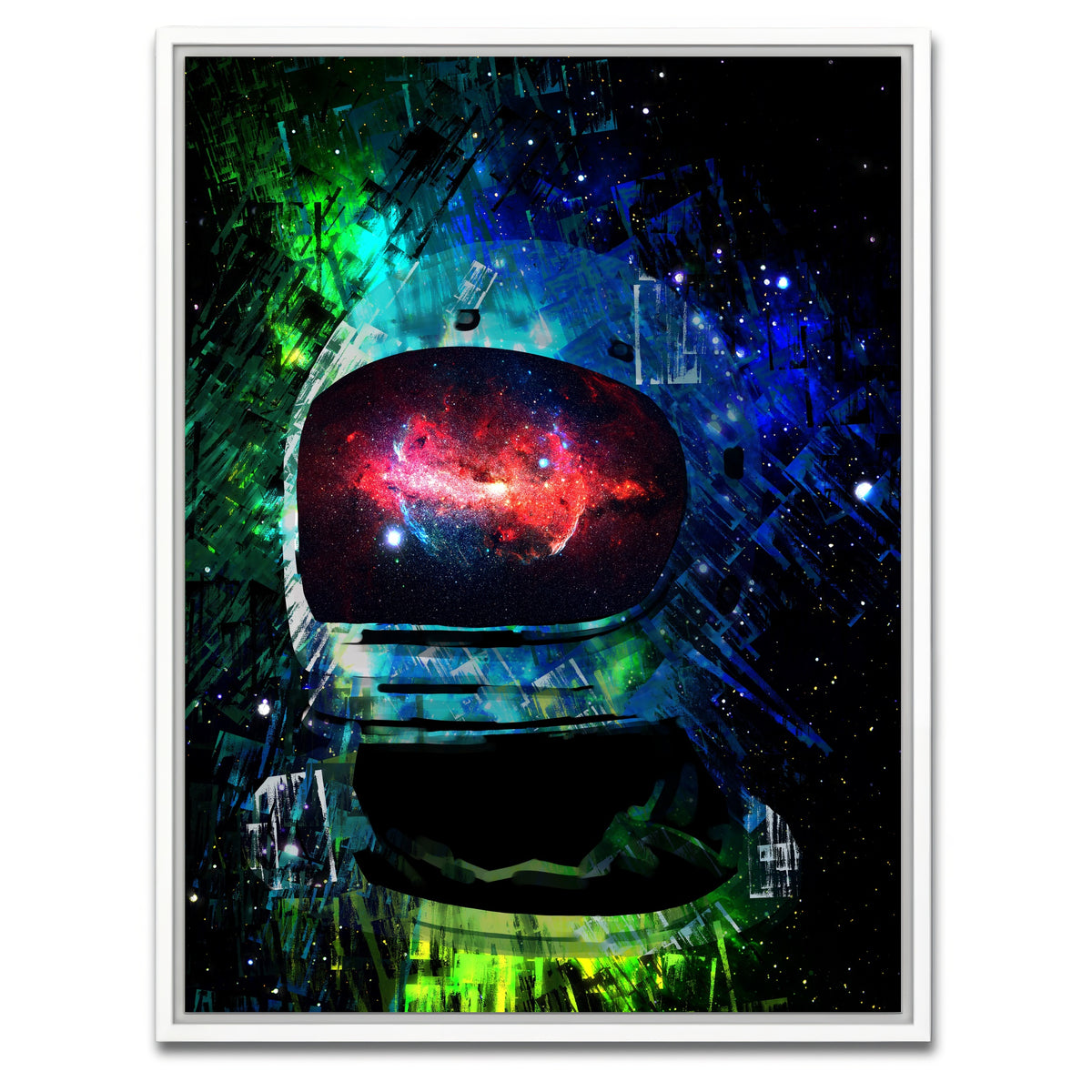 AUTO-MOCKUP WHITE | Galaxy Glow 3 | 1 Piece | White Framed Canvas | group=3x4