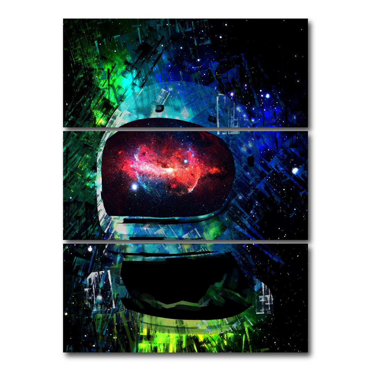 AUTO-MOCKUP WHITE | Galaxy Glow 3 | 3 Piece | Gallery Wrap Canvas | group=8x18_stacked