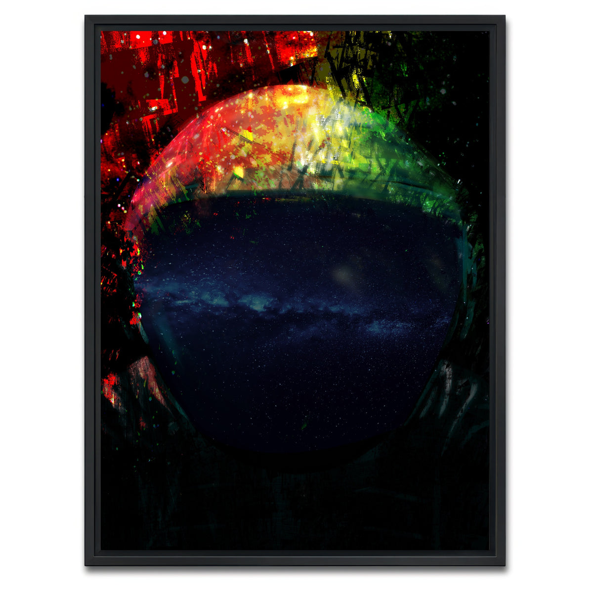 AUTO-MOCKUP WHITE | Galaxy Glow 4 | 1 Piece | Black Framed Canvas | group=3x4