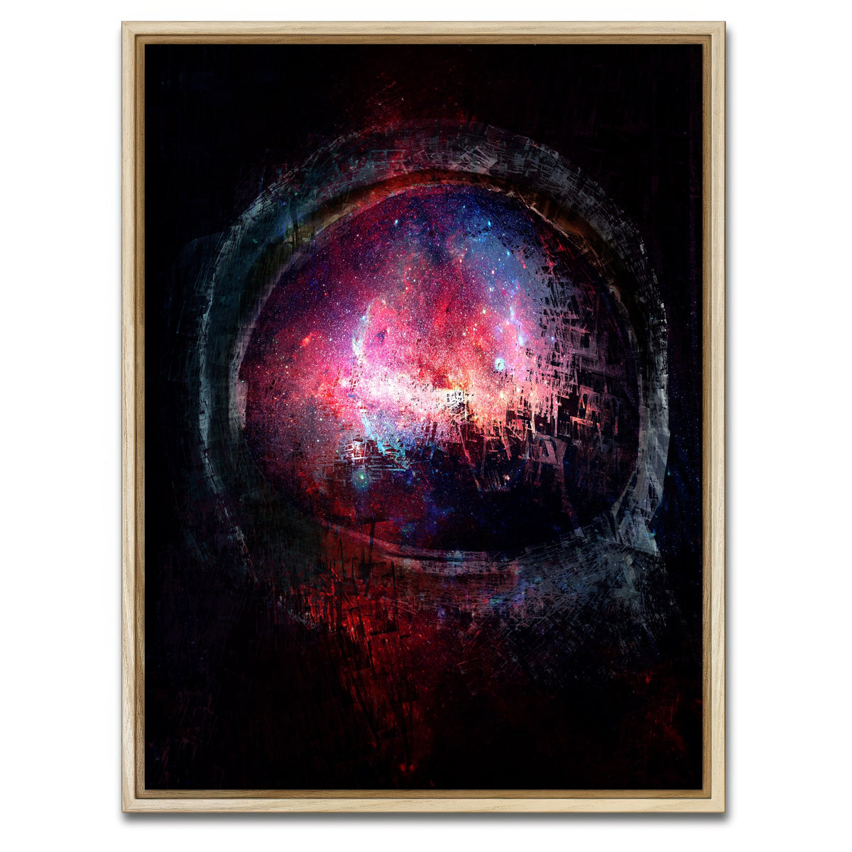 AUTO-MOCKUP WHITE | Galaxy Glow 5 | 1 Piece | Natural Framed Canvas | group=3x4