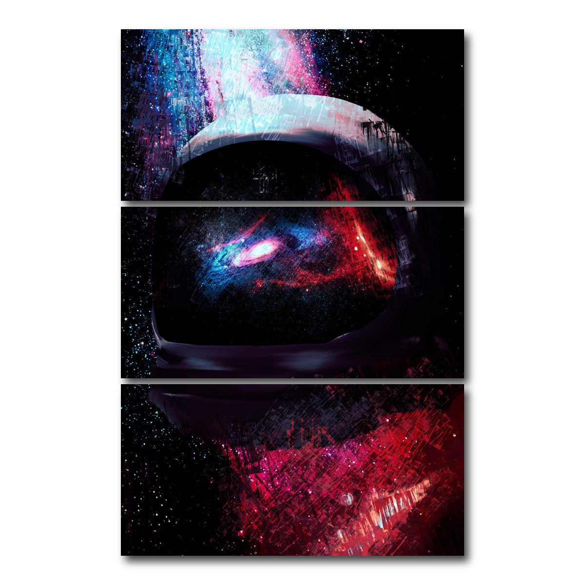 AUTO-MOCKUP WHITE | Galaxy Glow 6 | 3 Piece | Gallery Wrap Canvas | group=12x24_stacked