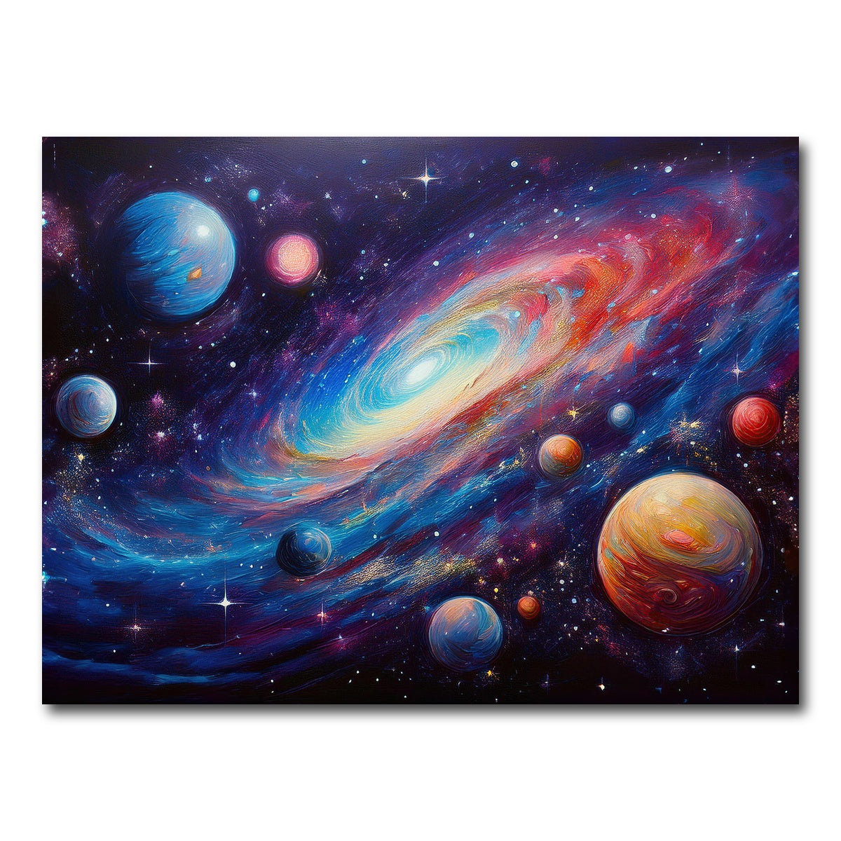 AUTO-MOCKUP WHITE | Galaxy Painting | 1 Piece | Gallery Wrap Canvas | group=4x3