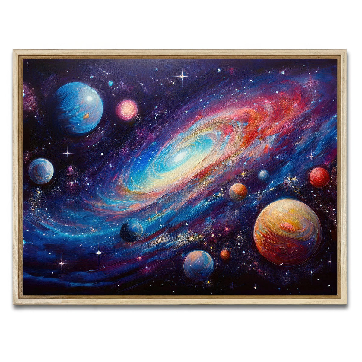 AUTO-MOCKUP WHITE | Galaxy Painting | 1 Piece | Natural Framed Canvas | group=4x3