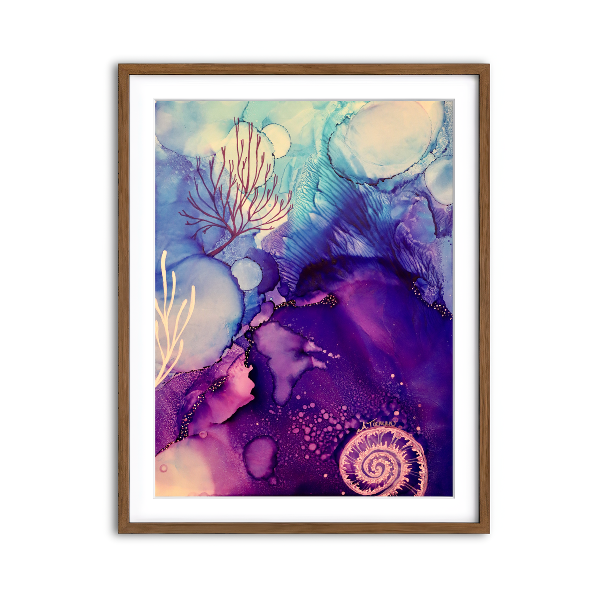 Framed Print 3x4 Walnut