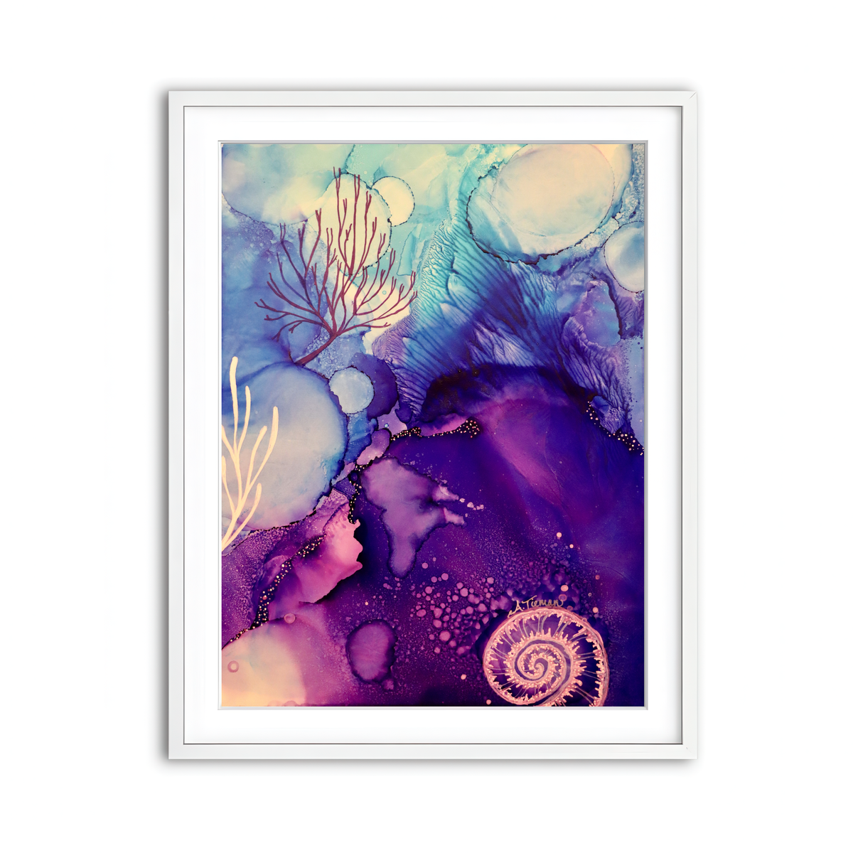 Framed Print 3x4 White