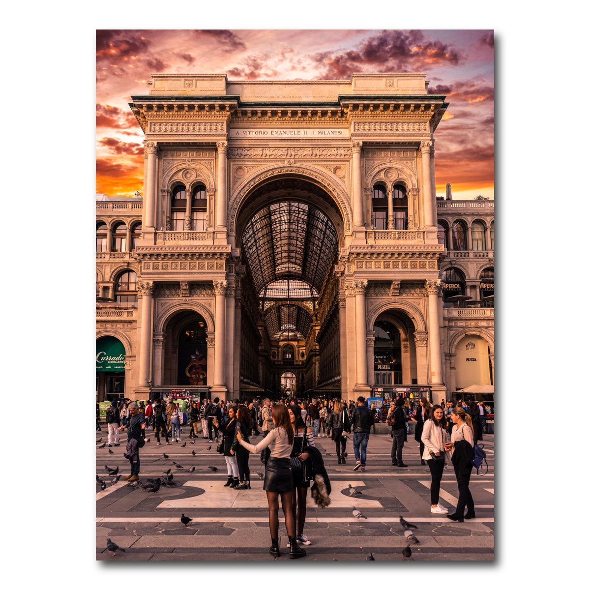 AUTO-MOCKUP WHITE | Galleria Vittorio Emanuele II Milano | 1 Piece | Gallery Wrap Canvas | group=3x4