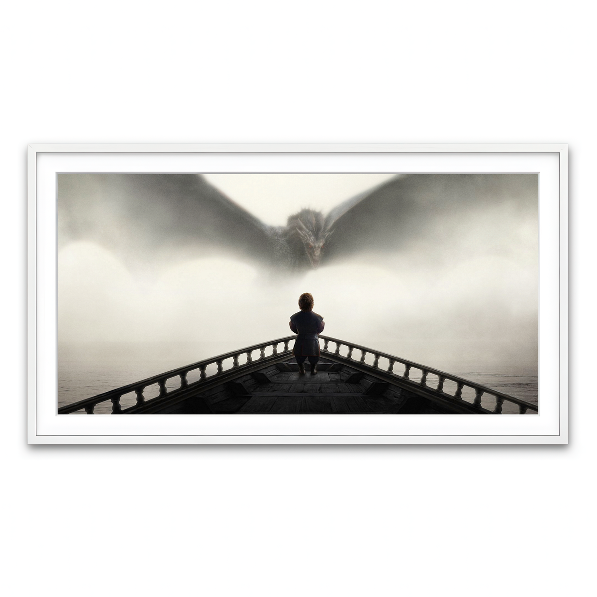 Framed Print 2x1 White
