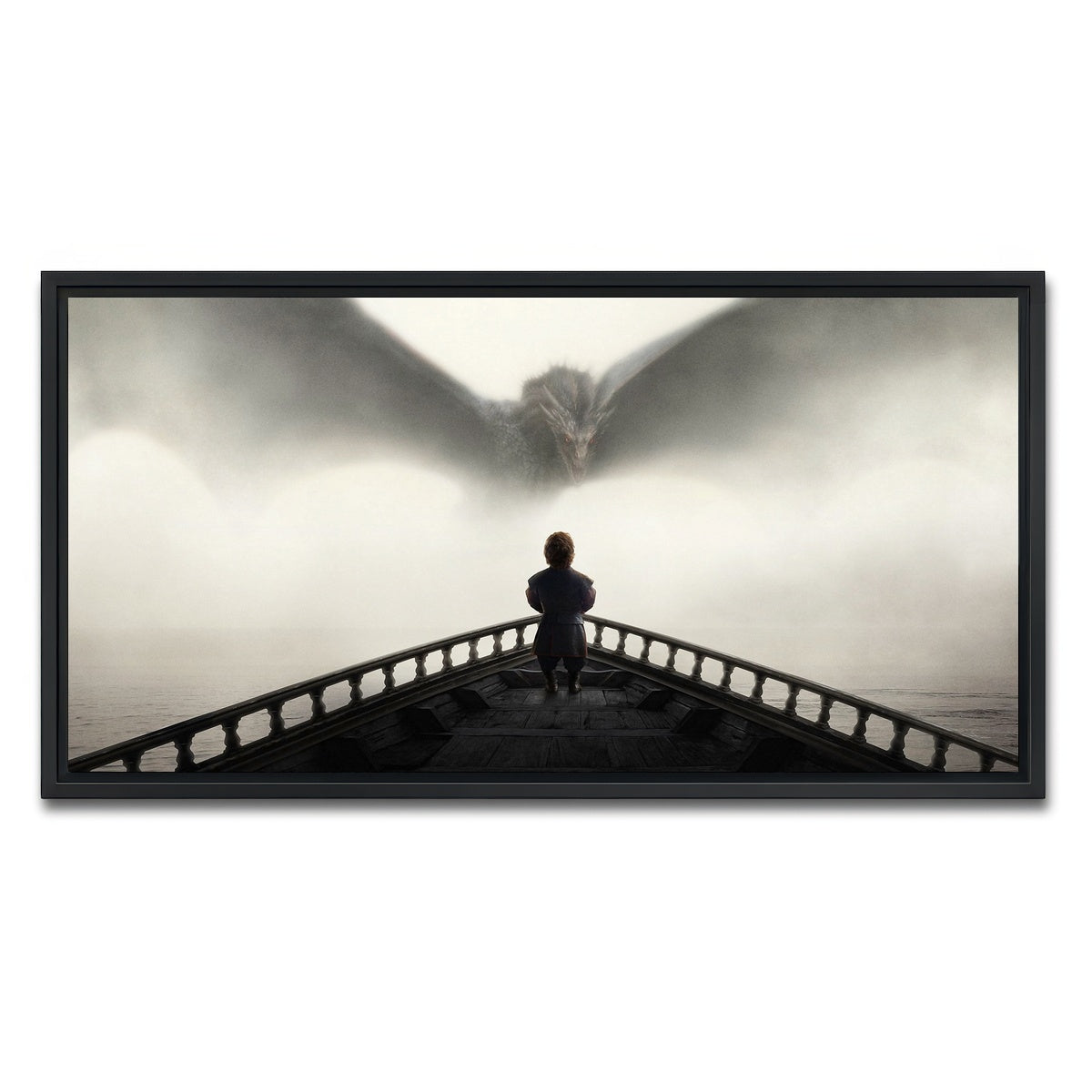 AUTO-MOCKUP WHITE | Game of Thrones - Tyrion | 1 Piece | Black Framed Canvas | group=2x1