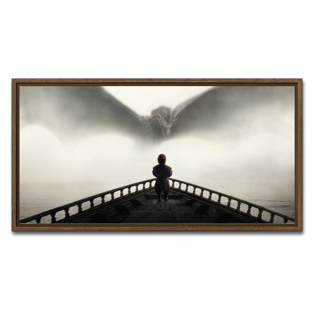 AUTO-MOCKUP WHITE | Game of Thrones - Tyrion | 1 Piece | Walnut Framed Canvas | group=2x1