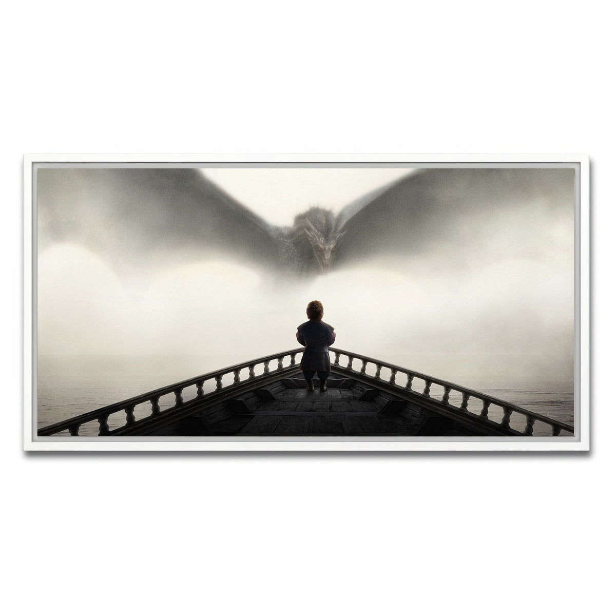 AUTO-MOCKUP WHITE | Game of Thrones - Tyrion | 1 Piece | White Framed Canvas | group=2x1