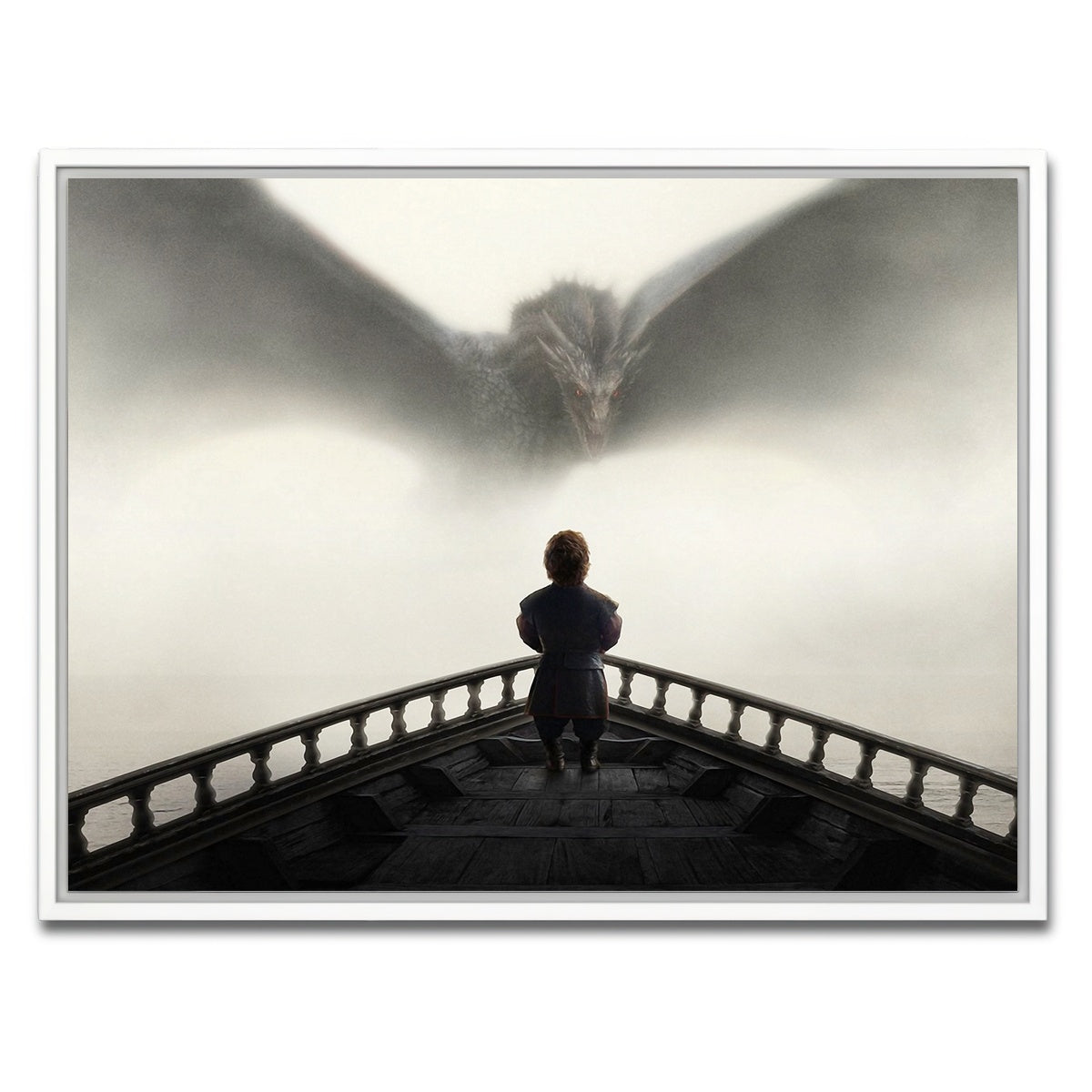 AUTO-MOCKUP WHITE | Game of Thrones - Tyrion | 1 Piece | White Framed Canvas | group=4x3