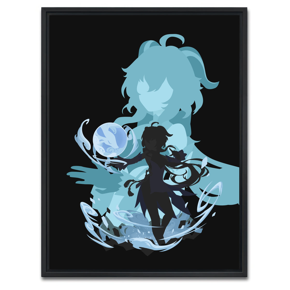 AUTO-MOCKUP WHITE | Ganyu | 1 Piece | Black Framed Canvas | group=3x4