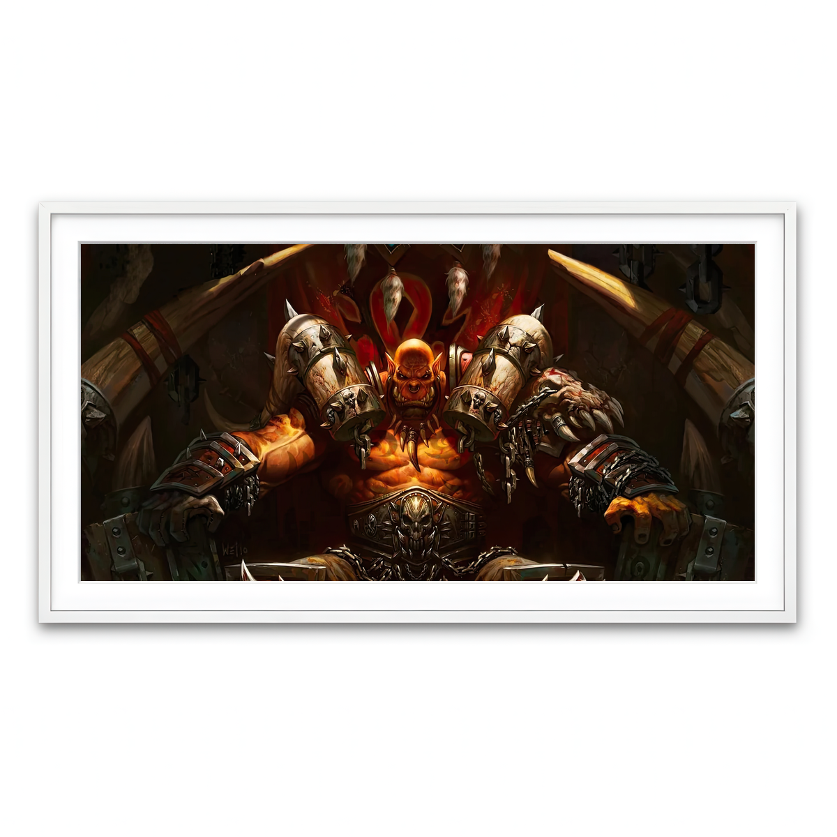 Framed Print 2x1 White