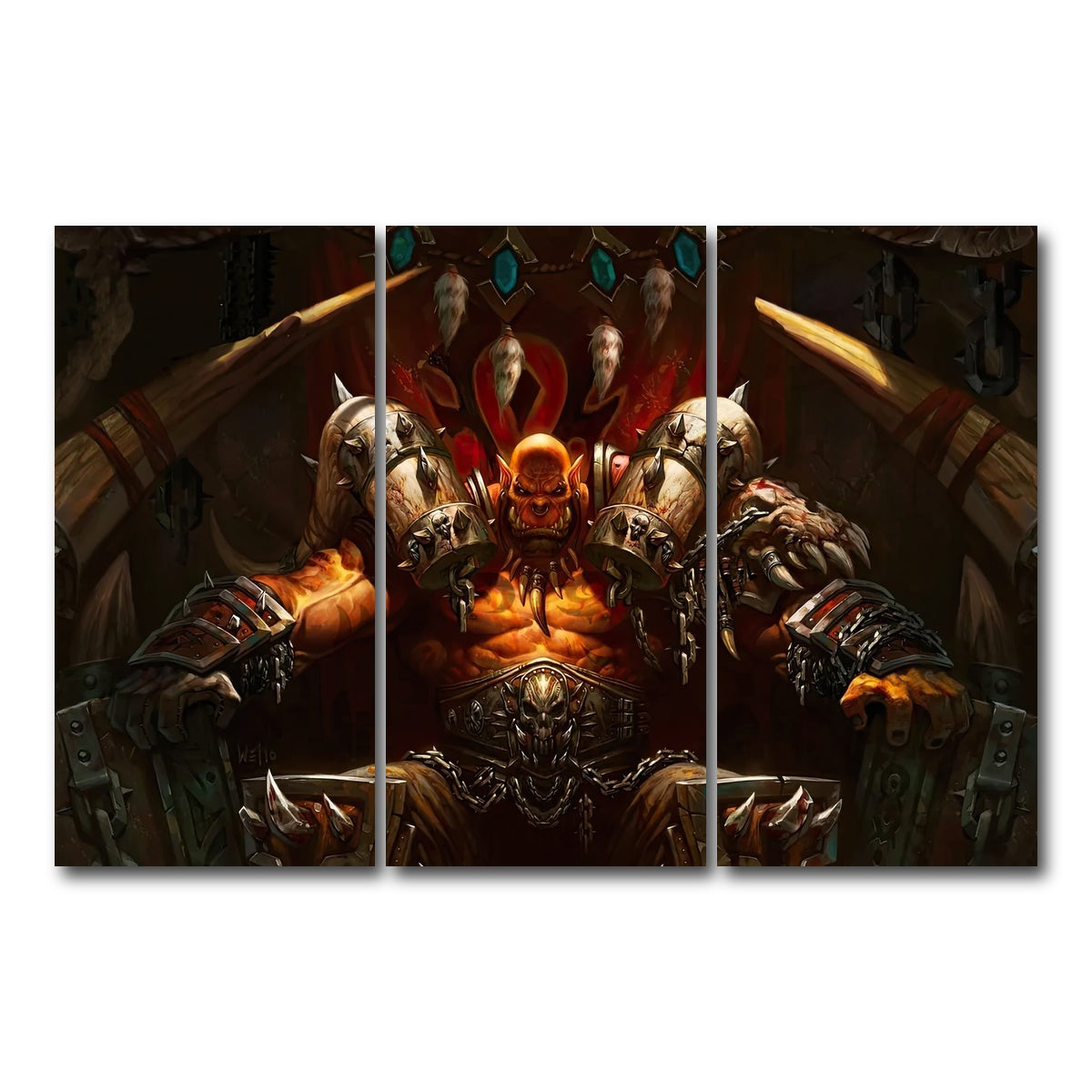 AUTO-MOCKUP WHITE | Garrosh | 3 Piece | Gallery Wrap Canvas | group=12x24