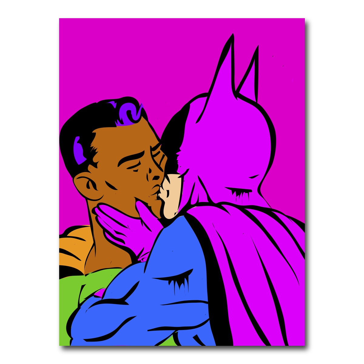 AUTO-MOCKUP WHITE | Gay Batman Superman | 1 Piece | Gallery Wrap Canvas | group=3x4