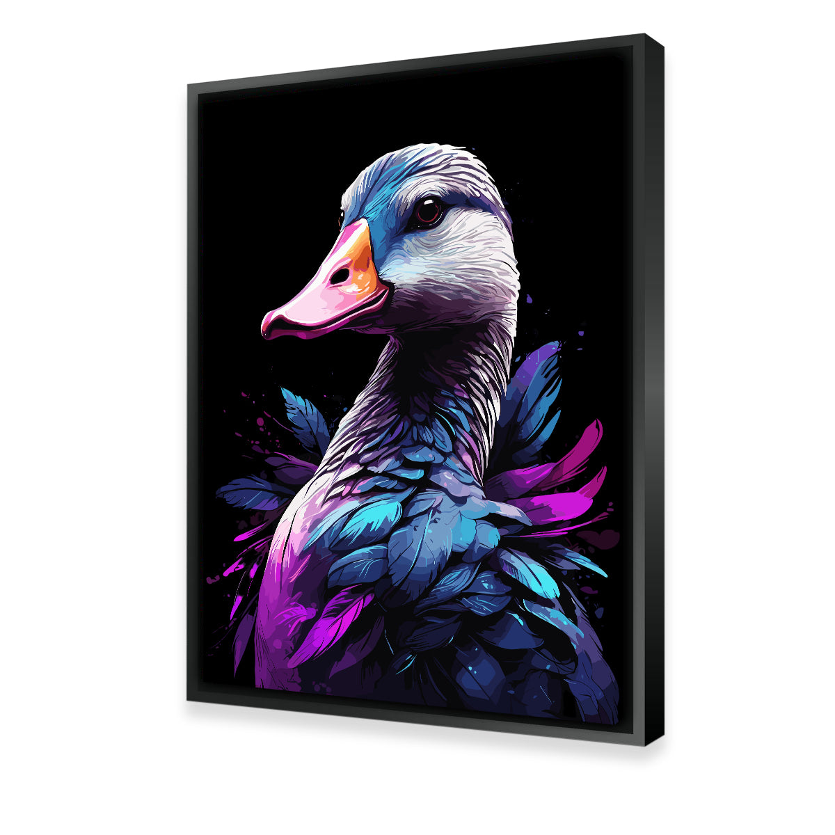 Geese Animal Colorful Wall Art