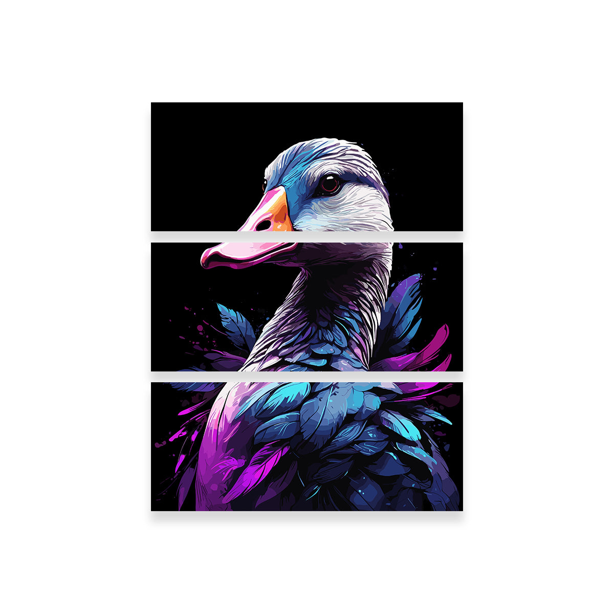 Geese Animal Colorful Wall Art
