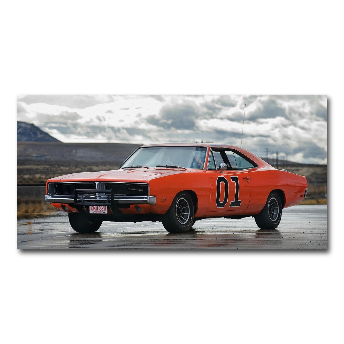 AUTO-MOCKUP WHITE | General Lee | 1 Piece | Gallery Wrap Canvas | group=2x1