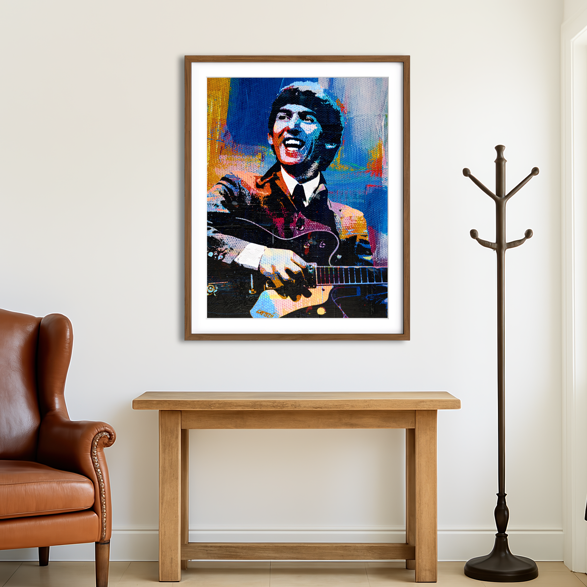 AUTO-MOCKUP ROOM | George Harrison Beatles Wall Art