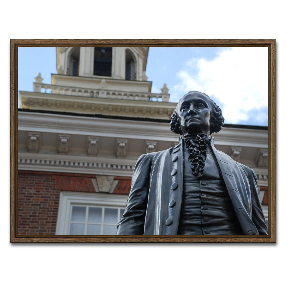 AUTO-MOCKUP WHITE | George Washington Independence hall | 1 Piece | Walnut Framed Canvas | group=4x3