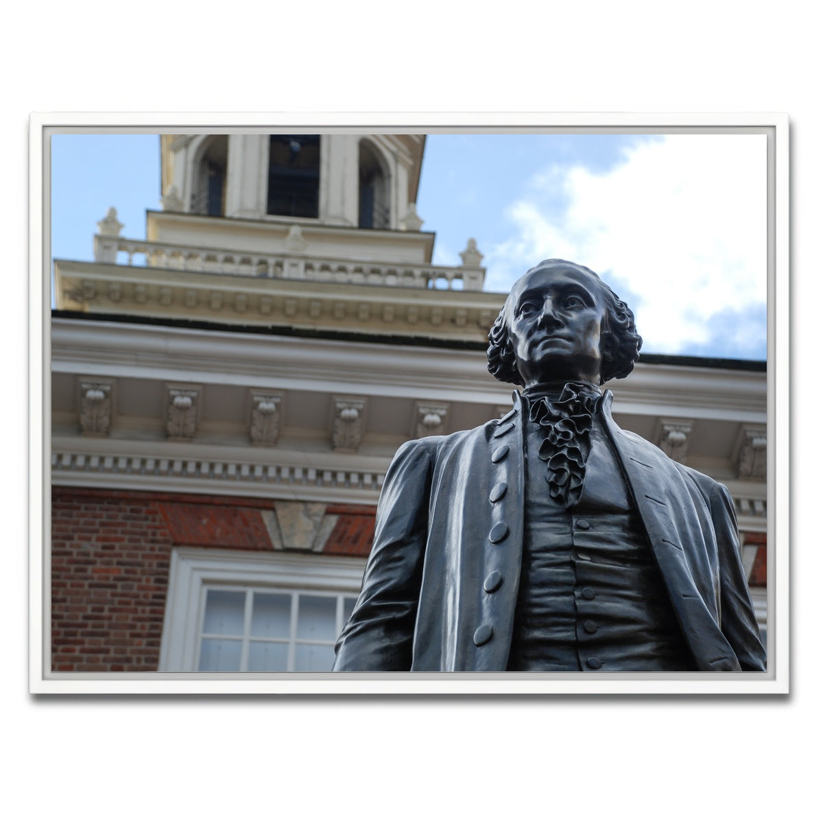 AUTO-MOCKUP WHITE | George Washington Independence hall | 1 Piece | White Framed Canvas | group=4x3