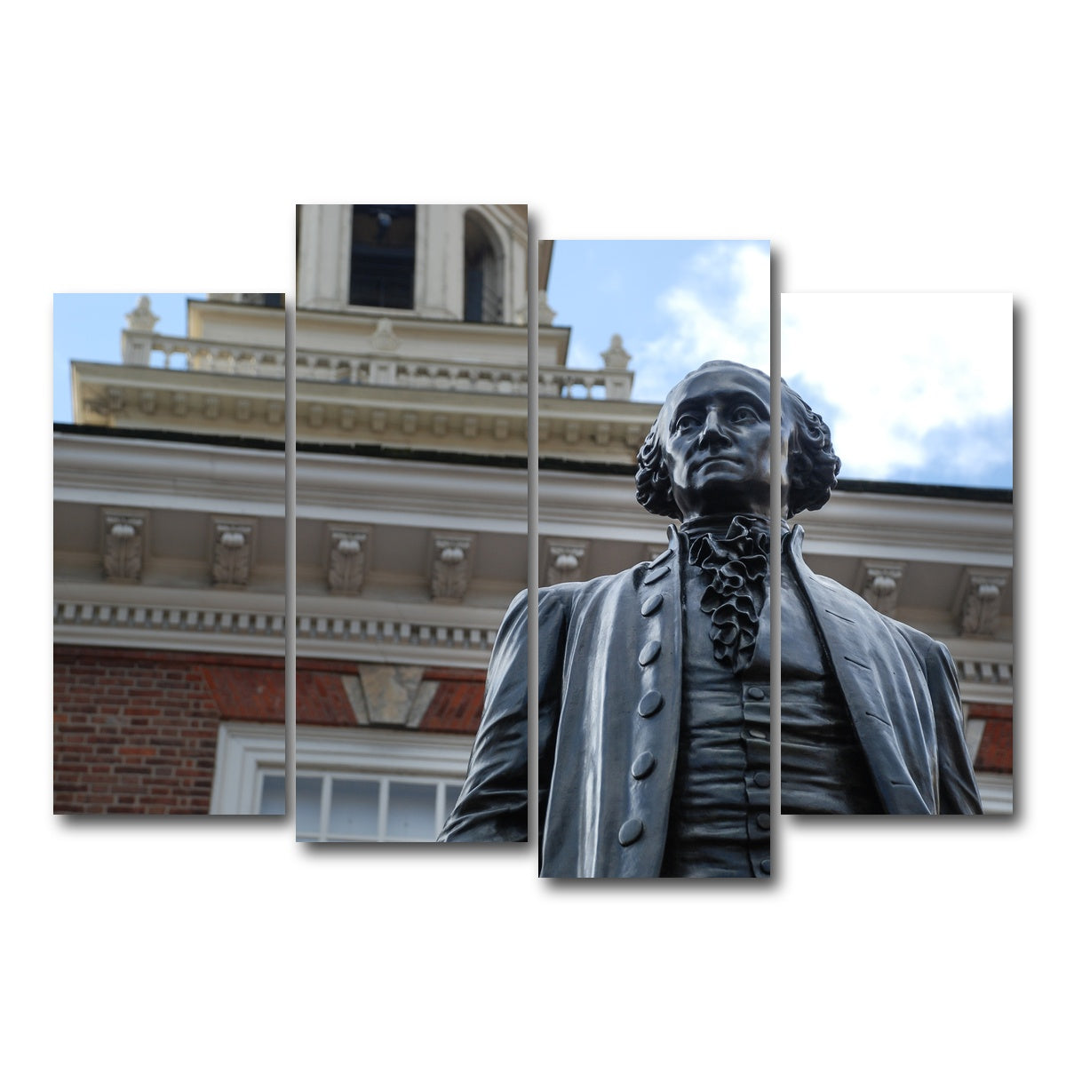 AUTO-MOCKUP WHITE | George Washington Independence hall | 4 Piece | Gallery Wrap Canvas | group=4_normal
