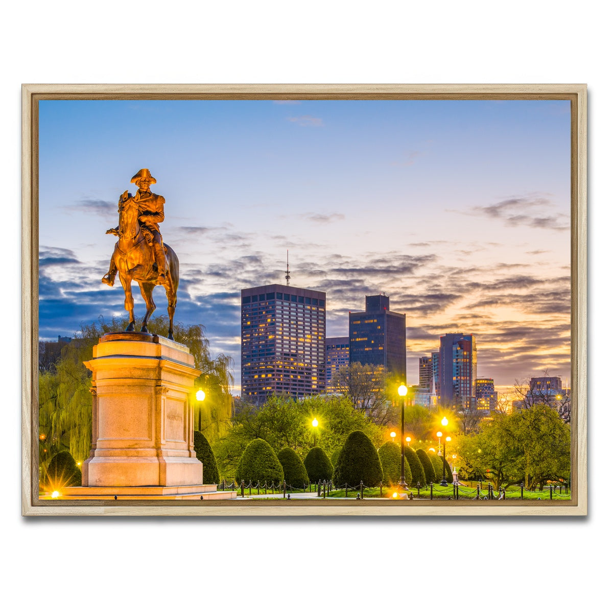 AUTO-MOCKUP WHITE | George Washington Statue | 1 Piece | Natural Framed Canvas | group=4x3