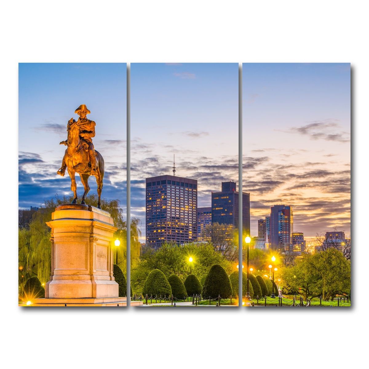 AUTO-MOCKUP WHITE | George Washington Statue | 3 Piece | Gallery Wrap Canvas | group=8x18