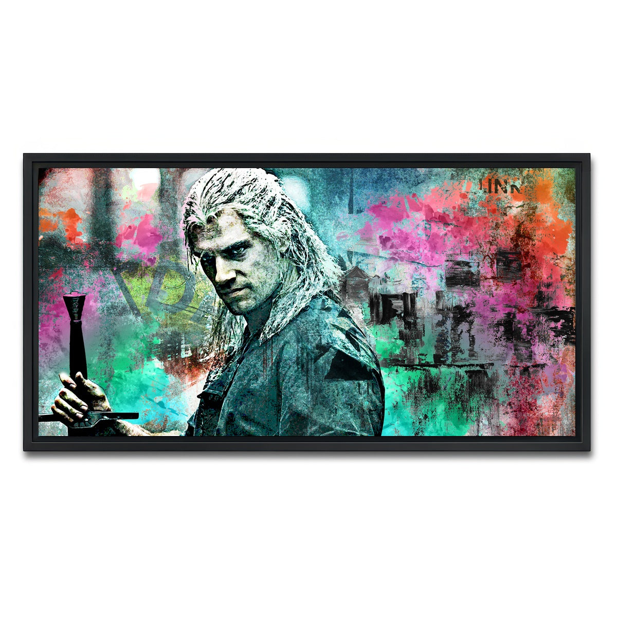 AUTO-MOCKUP WHITE | Geralt of Rivia | 1 Piece | Black Framed Canvas | group=2x1