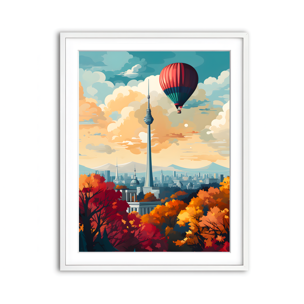 Framed Print 3x4 White